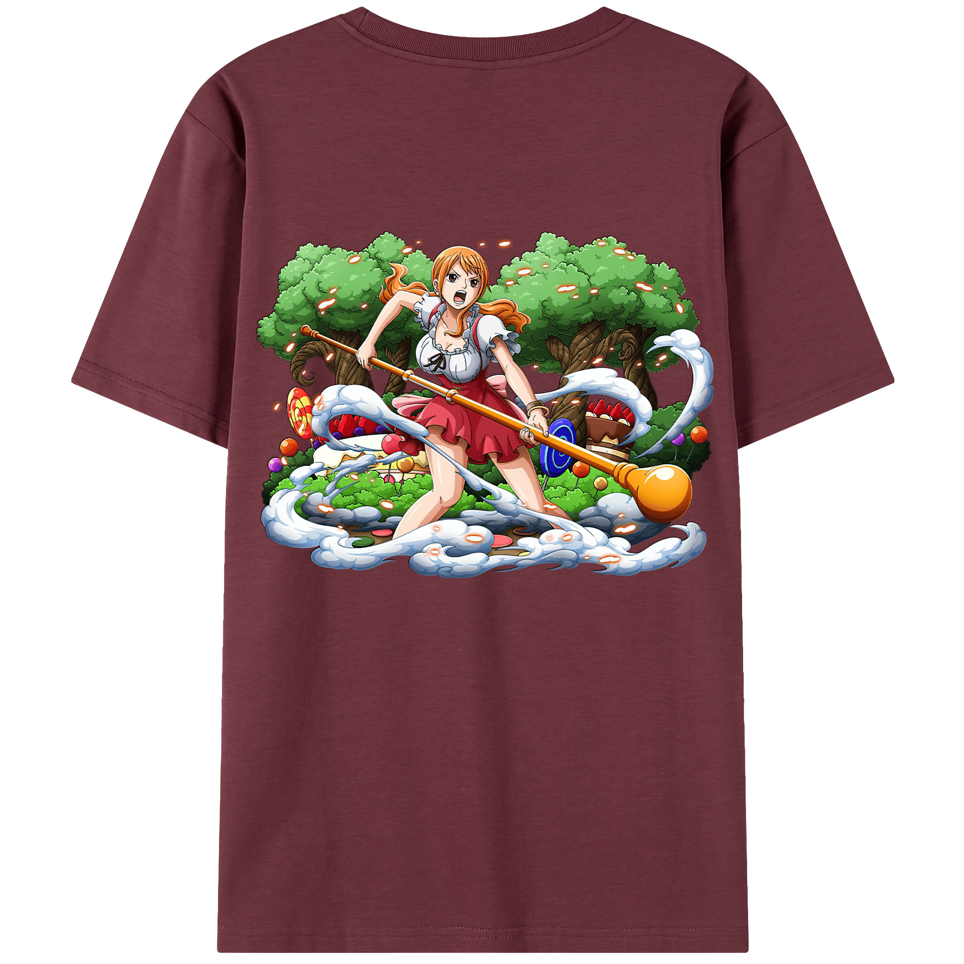 ワンピース ナミ ONE PIECE Nami 綿100％半袖Tシャツ（背面プリント）
